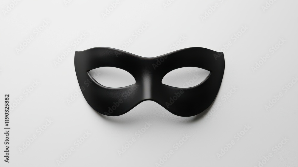 Minimalist Black Mask With Matte Finish for Creative and Elegant Design Contexts Minimalist Black Mask With Matte Finish for Creative and Elegant Design Contexts