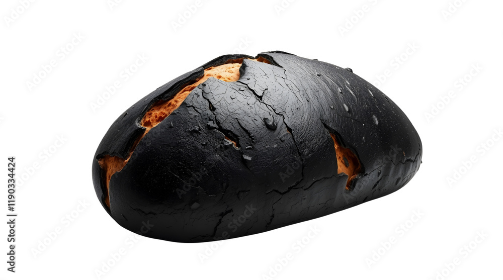Black Bread Loaf Isolated on White Background Black Bread Loaf Isolated on White Background