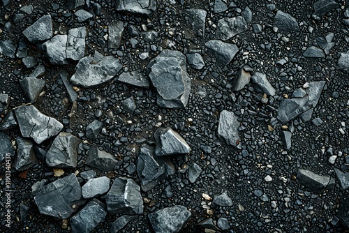 Wallpaper Mural  asphalt grey surface with stones. Detailed photo textured background Torontodigital.ca
