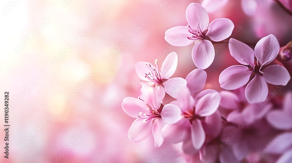 Delicate Pink Blossoms in Soft Sunlight Delicate Pink Blossoms in Soft Sunlight