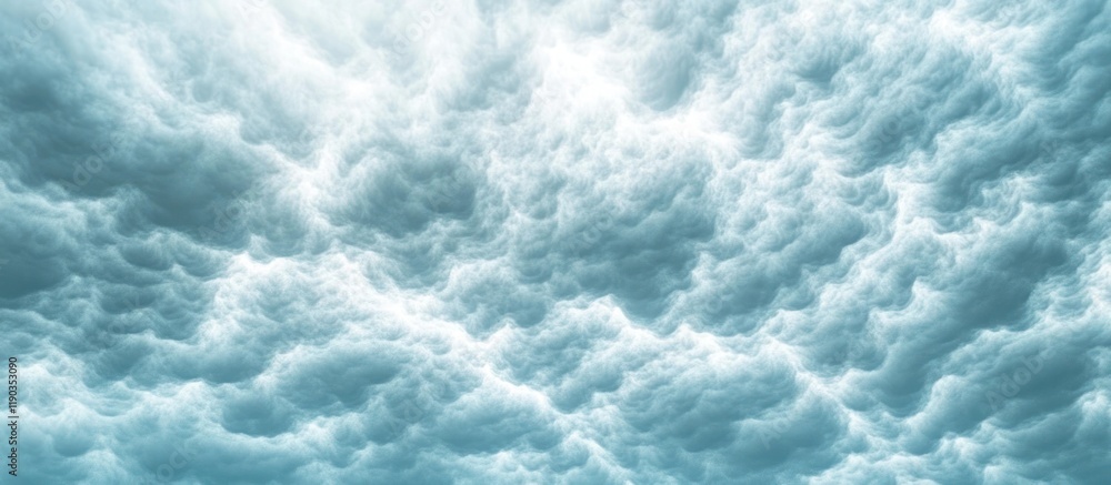 Obraz premium Dense, textured clouds fill the frame, a dramatic sky scene.