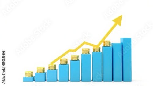 Rising graph showing the growth of finances. Free Download Rising graph showing the growth of finances. - GFXLoad