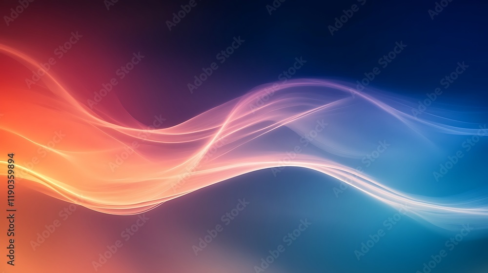 Abstract Swirling Waves of Red and Blue Hues Abstract Swirling Waves of Red and Blue Hues