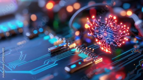 Wallpaper Mural Digital transformation integration growth concept. A futuristic data center where integrated AI manages scaling infrastructure for growing digital demands Torontodigital.ca