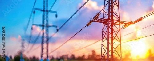 Digital transformation integration growth concept. A renewable energy grid where integrated systems manage diverse energy sources for sustainable growth