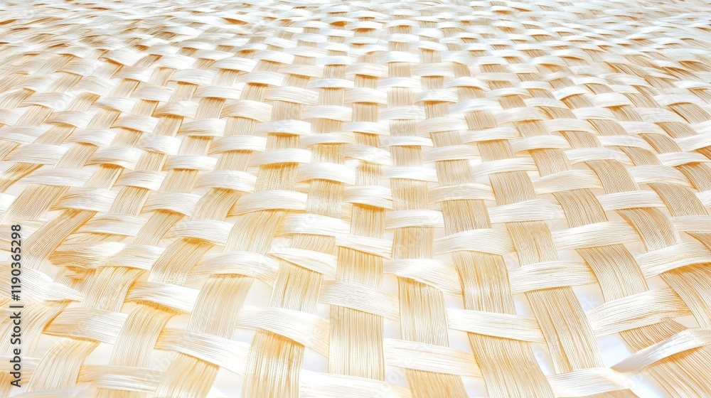 Obraz premium Warmtoned wooden parquet floor, closeup of intricate geometric design and polished finish