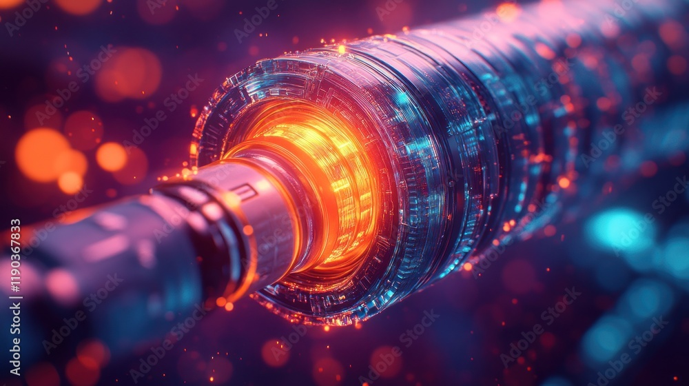 Futuristic glowing technology connector. Futuristic glowing technology connector.