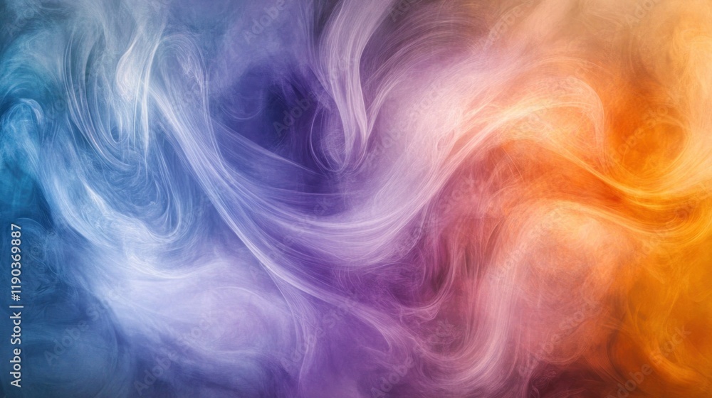Abstract swirling blue and orange smoke. Abstract swirling blue and orange smoke.