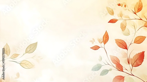 Delicate Autumn Leaves Artistic Branch Design