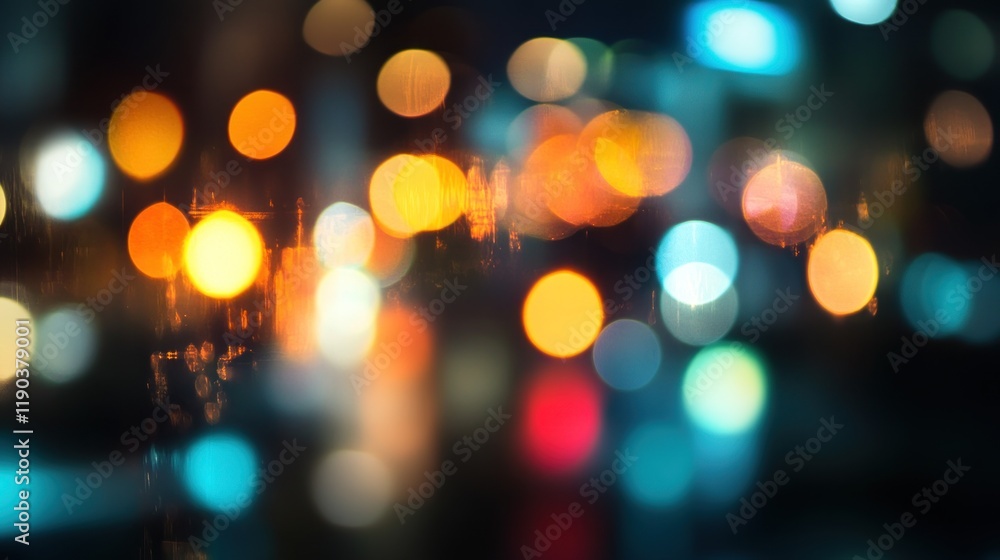 Abstract bokeh of colorful city lights at night. Abstract bokeh of colorful city lights at night.