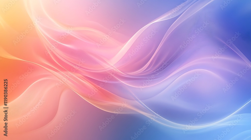Abstract Pastel Waves Flowing Gracefully Across Soft Hues Abstract Pastel Waves Flowing Gracefully Across Soft Hues