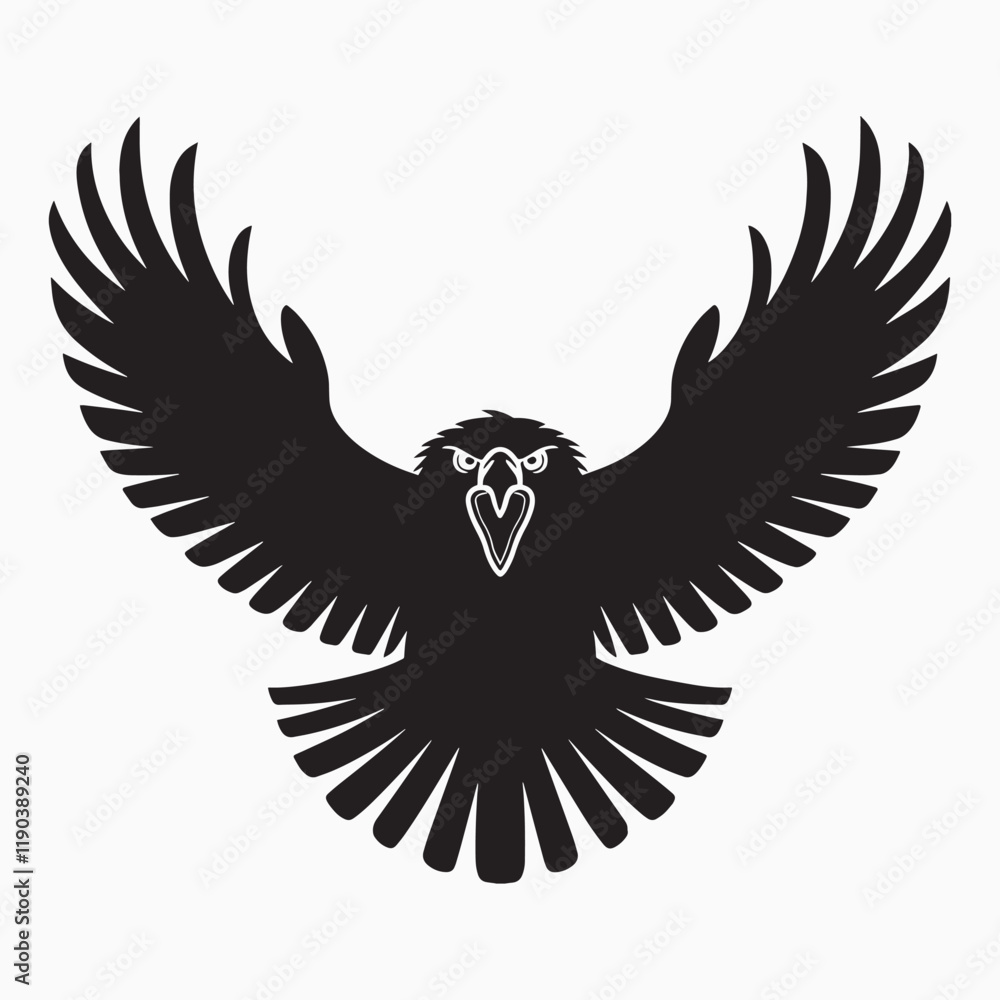 Obraz premium A Flying Eagle Silhouette