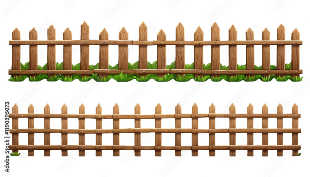 Rustic Wooden Fence Designs: Two Charming Styles with Grass Rustic Wooden Fence Designs: Two Charming Styles with Grass