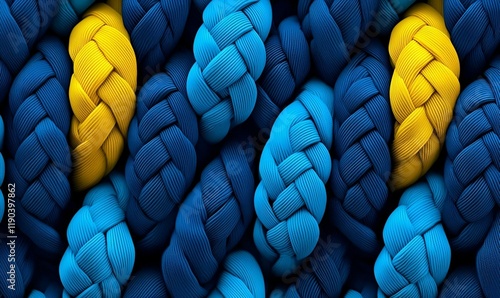 Vibrant Paracord Display, a colorful arrangement of various paracord strands showcasing intricate patterns and textures against a neutral background