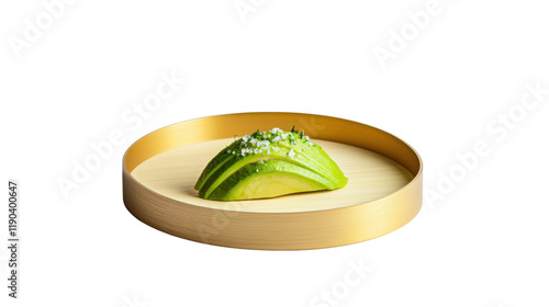 Artful Avocado Presentation Modern Kitchen Food Photography Minimalist Style Transparent Background photo