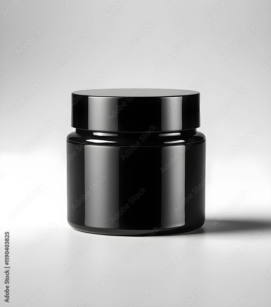 Blank black cosmetic and beauty product for body care, face or gel for beauty skin isolated on a white background, beauty cream jar, blank template empty and clean jar with cap for cosmetic cream Blank black cosmetic and beauty product for body care, face or gel for beauty skin isolated on a white background, beauty cream jar, blank template empty and clean jar with cap for cosmetic cream