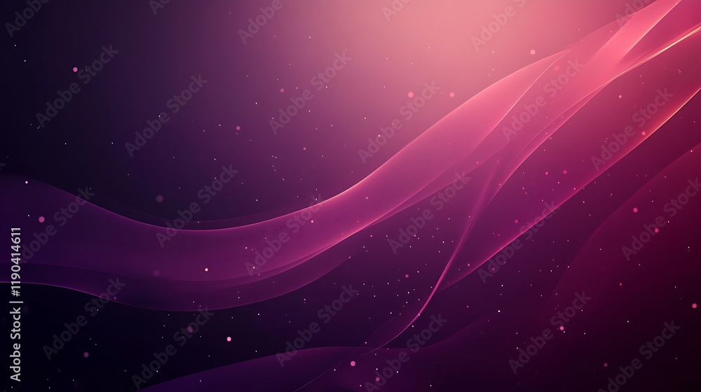 Abstract Pink Waves With Dark Background And Glittering Dust Abstract Pink Waves With Dark Background And Glittering Dust