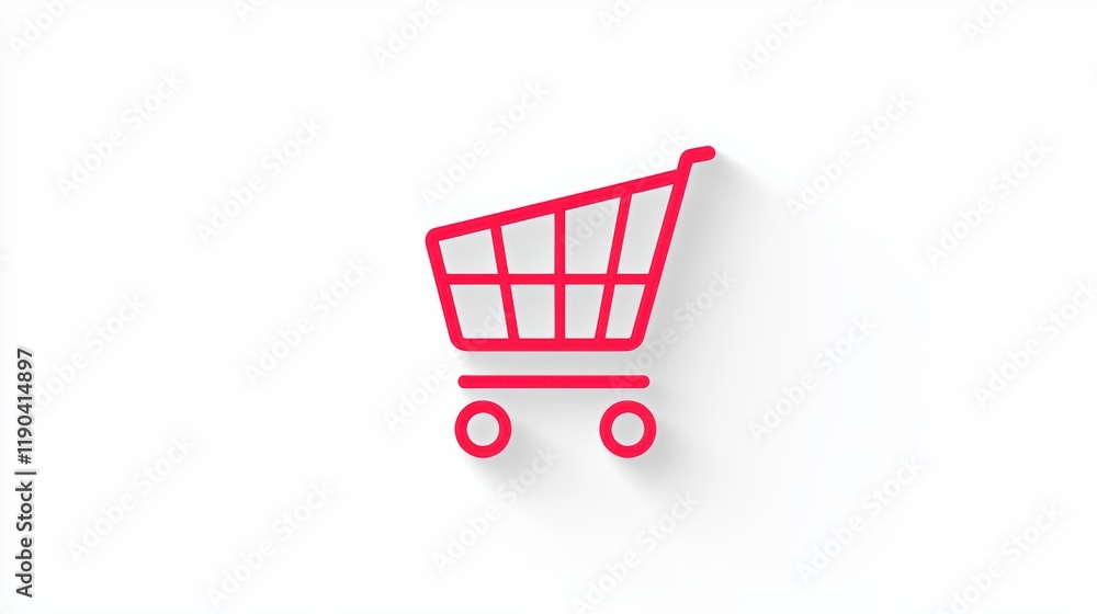 Shopping cart icon digital design graphic element minimalist style flat view e-commerce concept Shopping cart icon digital design graphic element minimalist style flat view e-commerce concept