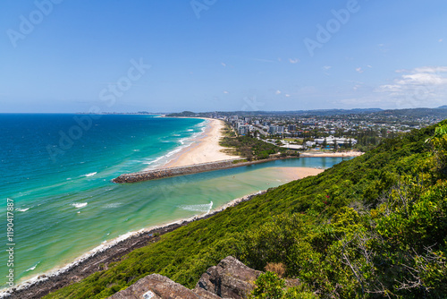 Obraz na płótnie Tungum lookout in Burleigh Heads National Park at The Gold Coast, Queensland, Australia w salonie