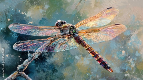 Intricate dragonfly captured nature macro photography vibrant colors close-up beauty of insects photo