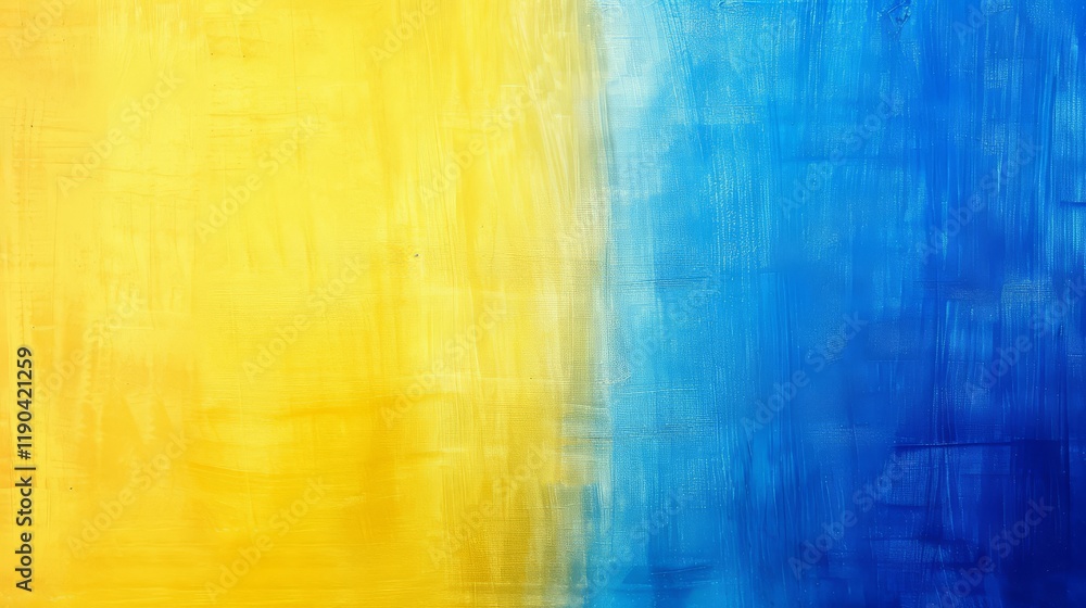 Fototapeta premium Abstract Painted Background with Yellow and Blue Textures