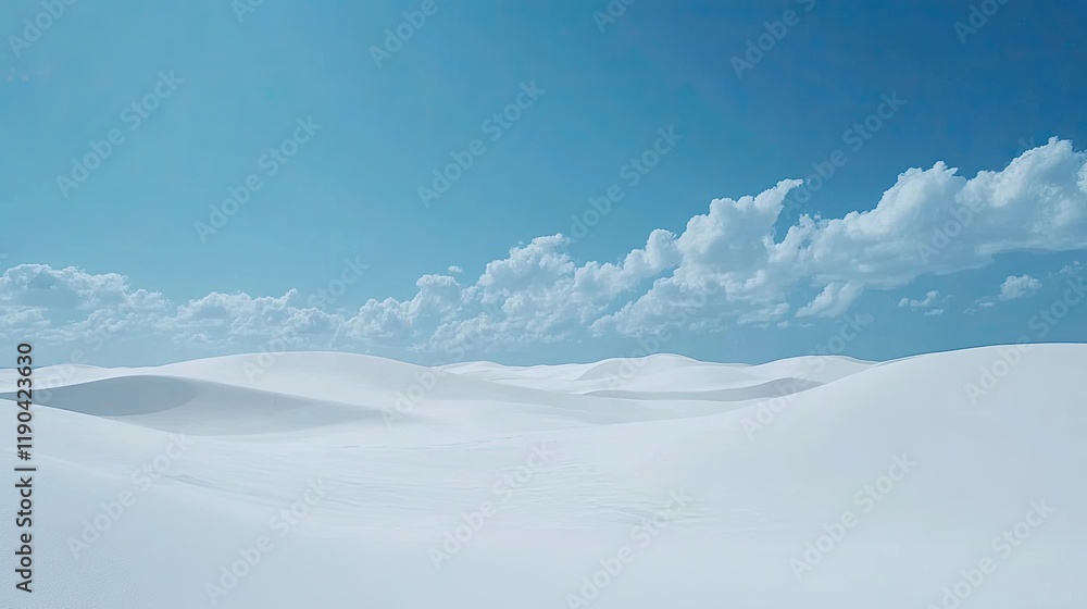 White Sands Desert Under a Blue Sky White Sands Desert Under a Blue Sky
