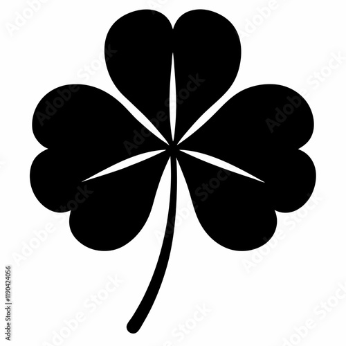 Leaf clover icon on white background.