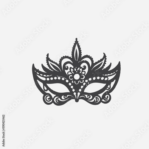 Carnival masks for masquerade party or mardi gras festival. Cartoon vector set of costume part for face disguise with feather and decorations