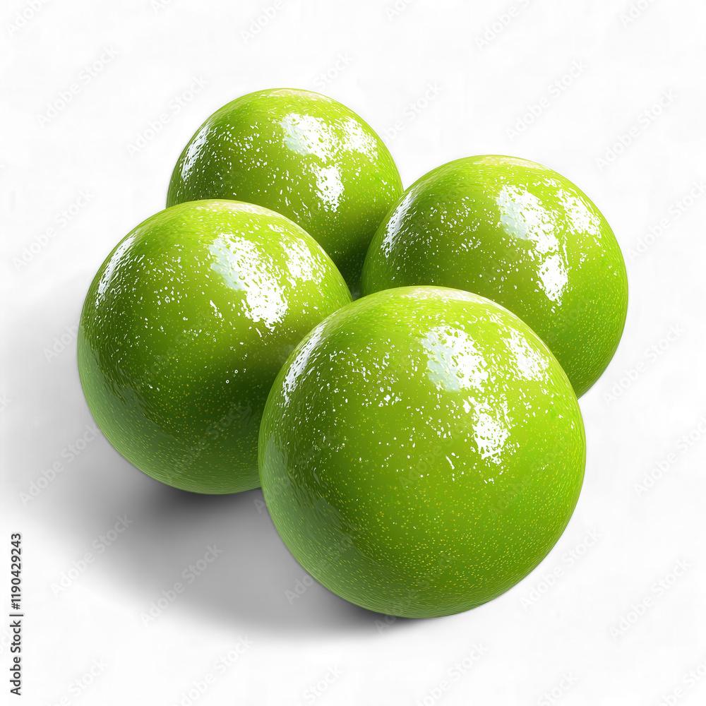 Fresh and Juicy Limes with Glowing Skin on a Black Background Fresh and Juicy Limes with Glowing Skin on a Black Background