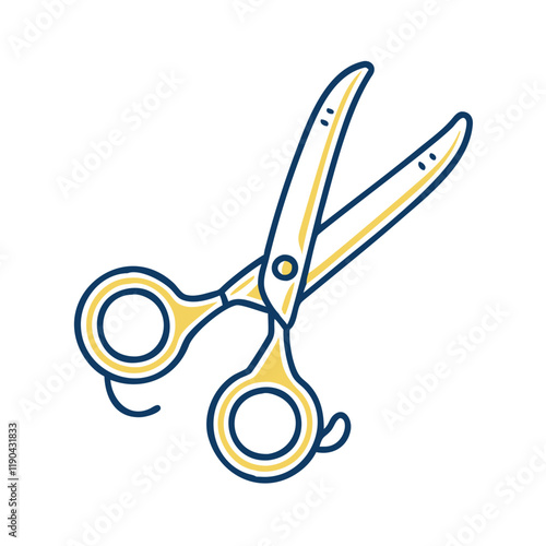 Shiny scissors cutting through air, symbolizing creativity