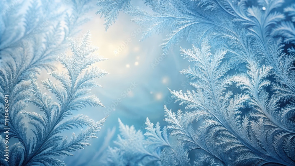 Winter Wonderland Delicate Frost Patterns on a Windowpane Winter Wonderland Delicate Frost Patterns on a Windowpane