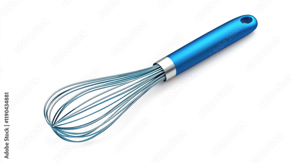 Blue metal whisk isolated on white background. Blue metal whisk isolated on white background.