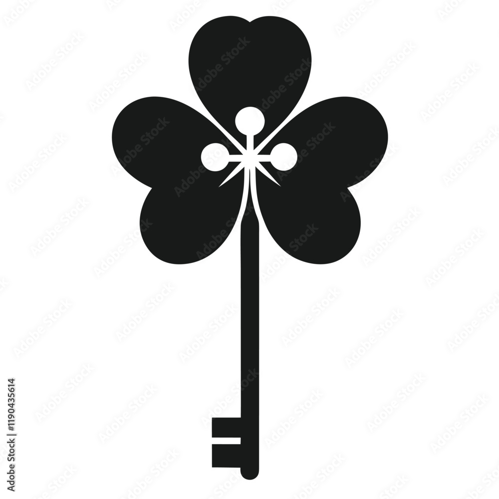 Clover Key Silhouettes Icon, St. Patrick’s Day Silhouette, Lucky Clover Key Clipart, Irish Festival Decoration, Shamrock Key Illustration, Isolated Vector, Flat Design, Holiday Graphic Icon Clover Key Silhouettes Icon, St. Patrick’s Day Silhouette, Lucky Clover Key Clipart, Irish Festival Decoration, Shamrock Key Illustration, Isolated Vector, Flat Design, Holiday Graphic Icon