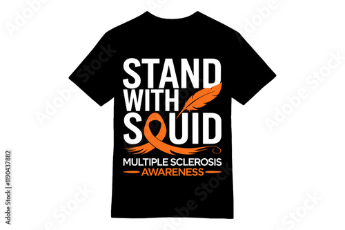Stand with SQUID Elegant Multiple Sclerosis Awareness T-Shirt
