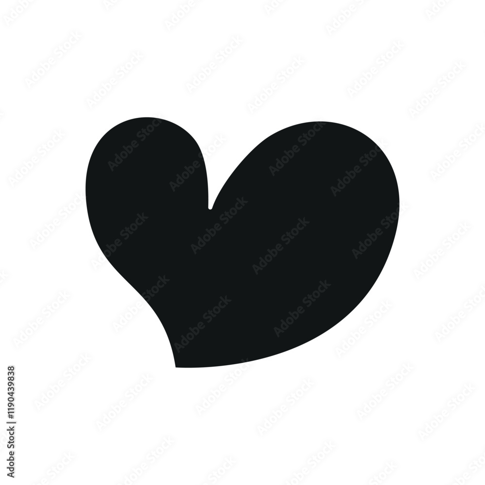 Love heart form shape icon featuring a modern and minimalist look, ideal for adding a contemporary touch to love, lifestyle, or social media-themed designs Love heart form shape icon featuring a modern and minimalist look, ideal for adding a contemporary touch to love, lifestyle, or social media-themed designs