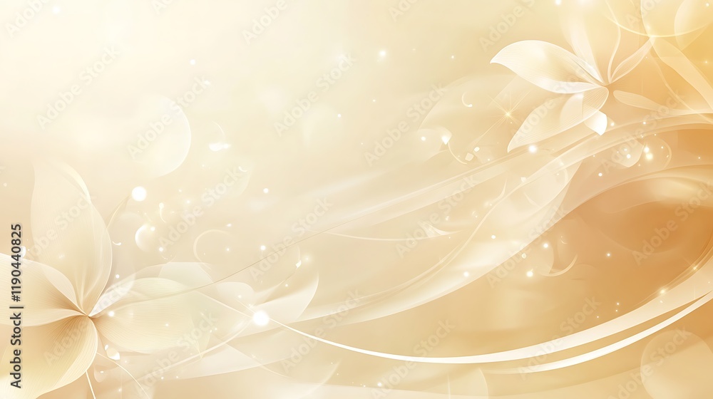 Elegant Golden Floral Abstract Background Design Elegant Golden Floral Abstract Background Design