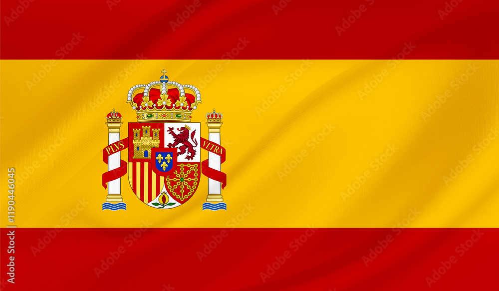 Fototapeta premium Vector of Spanish flag.