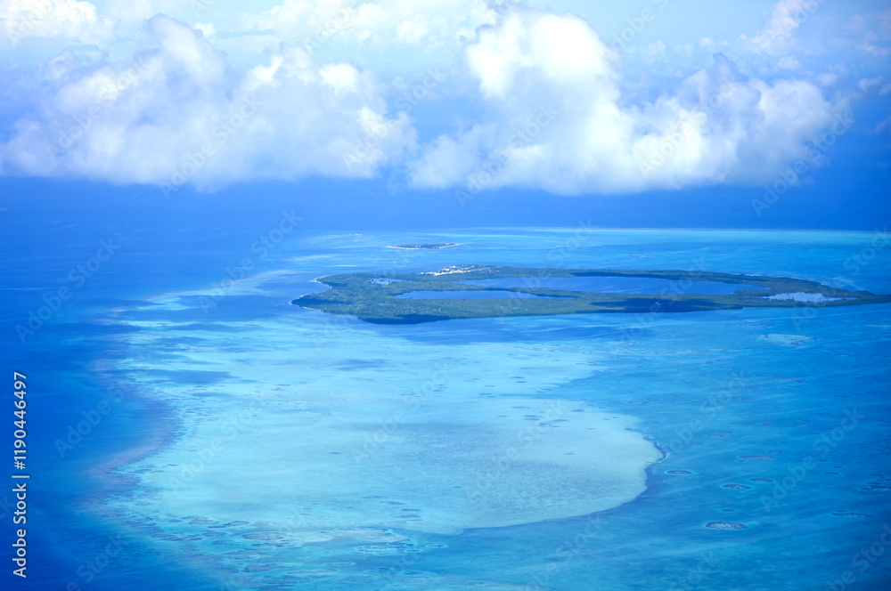 Aerial view of the Belize Barrier Reef Aerial view of the Belize Barrier Reef