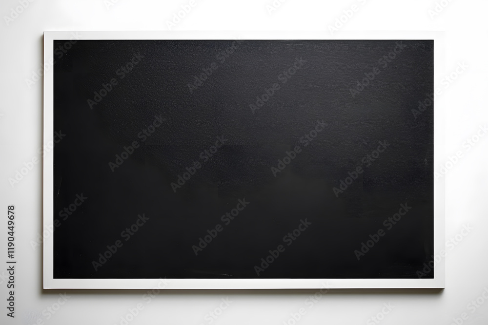 Modern blank black square photo bordered by white frame with thicker bottom margin Modern blank black square photo bordered by white frame with thicker bottom margin