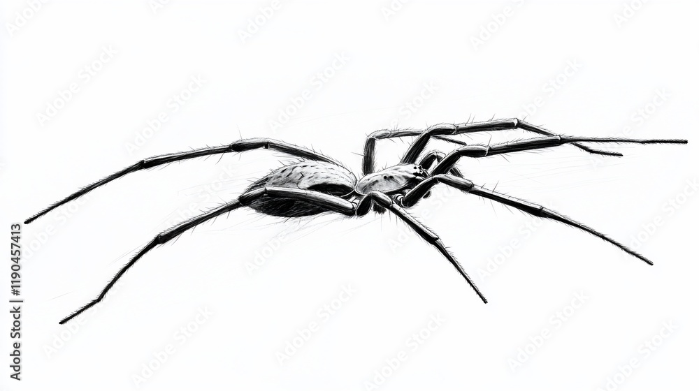 Close-up of a spider isolated on white background. Close-up of a spider isolated on white background.