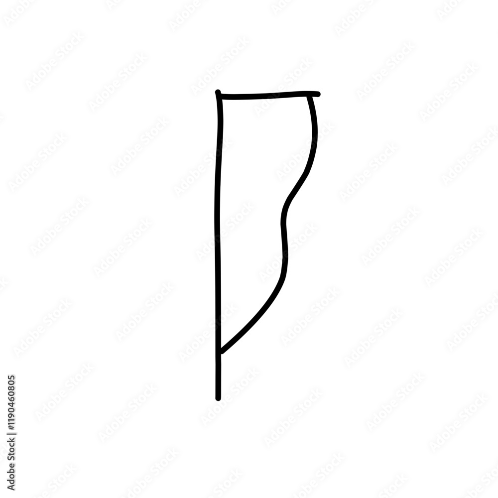 hand drawn flag outline hand drawn flag outline