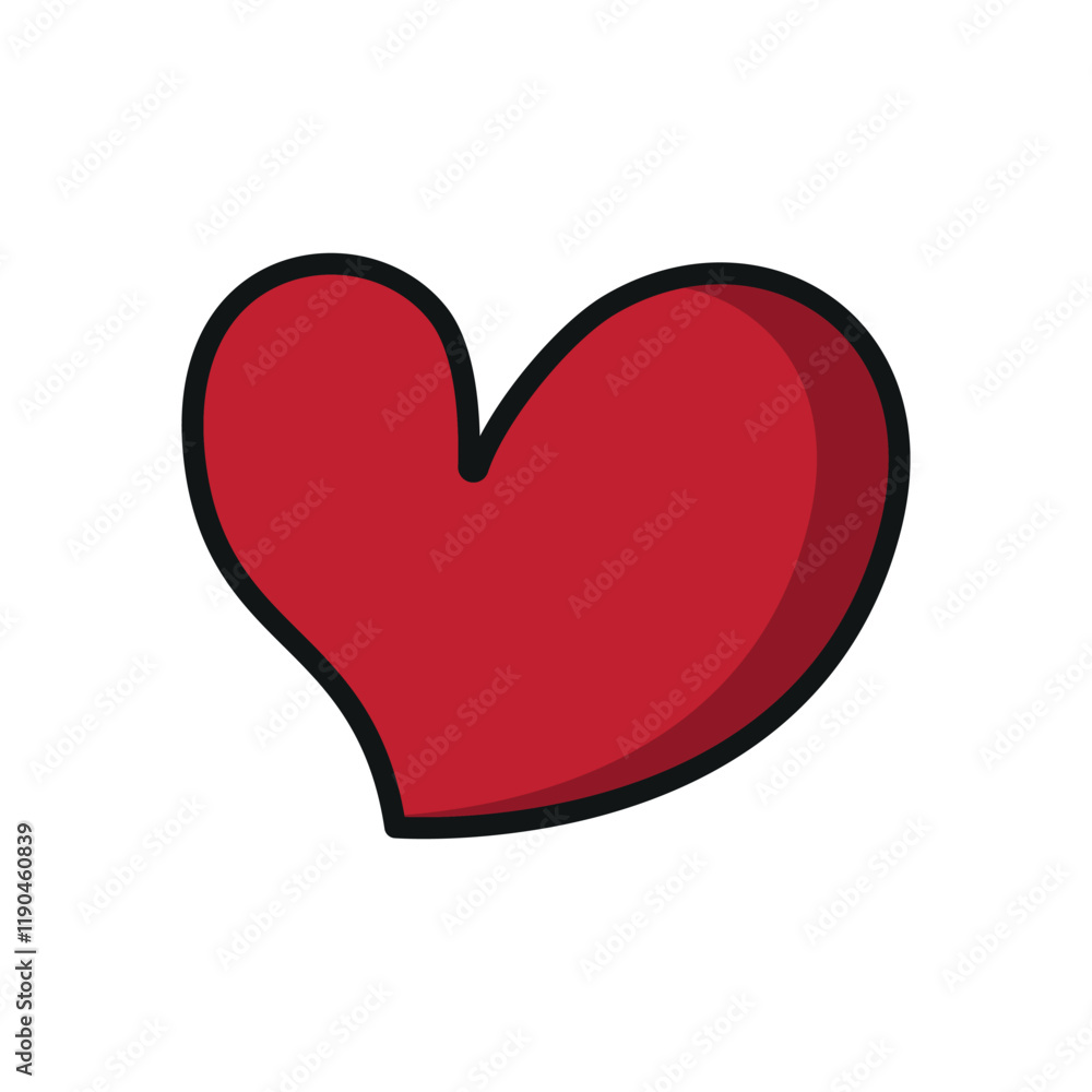 Love heart form shape icon featuring a modern and minimalist look, ideal for adding a contemporary touch to love, lifestyle, or social media-themed designs Love heart form shape icon featuring a modern and minimalist look, ideal for adding a contemporary touch to love, lifestyle, or social media-themed designs