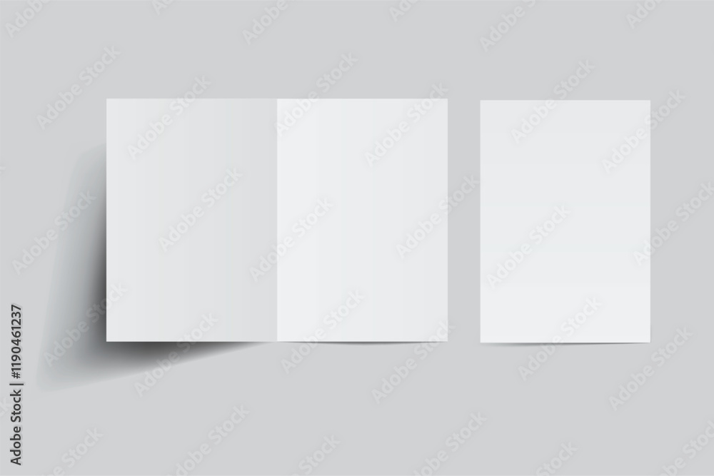 Open Leaflet, bi fold mockup template .Blank paper, thank you card, notecards, note paper, greeting card, wedding invitation, postcard, brochure or any creative work for presentation of your design
Open Leaflet, bi fold mockup template .Blank paper, thank you card, notecards, note paper, greeting card, wedding invitation, postcard, brochure or any creative work for presentation of your design