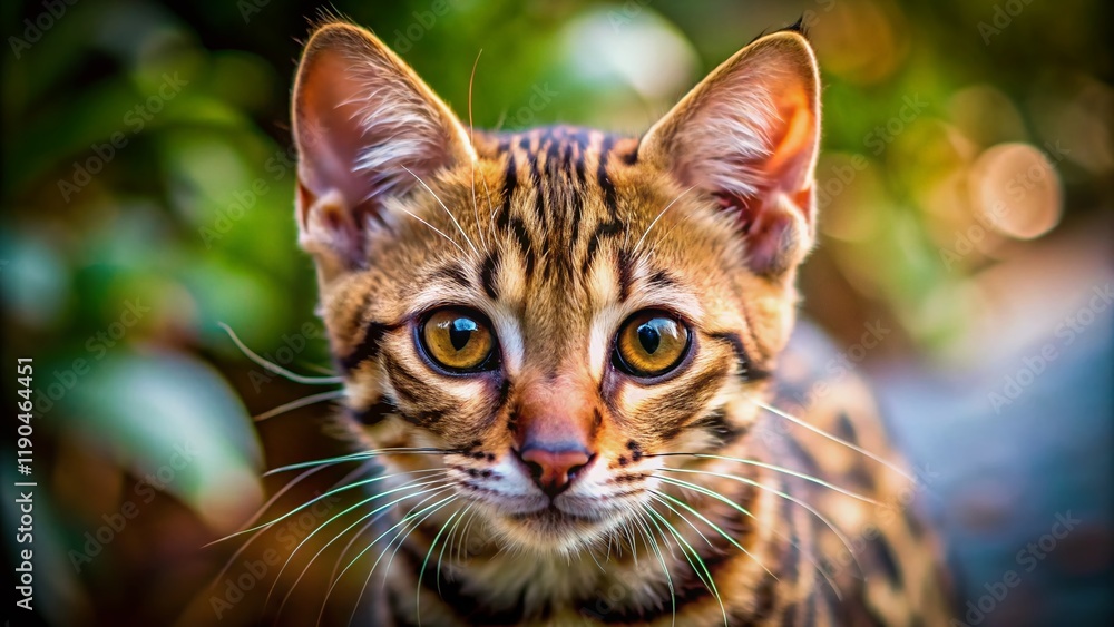 Adorable Kitten with Unique Spot Pattern: Close-up Documentary Style Photo Adorable Kitten with Unique Spot Pattern: Close-up Documentary Style Photo