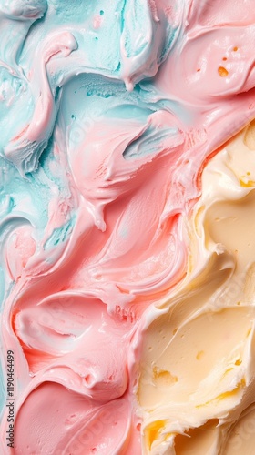 Wallpaper Mural Creamy Swirls of Melting Ice Cream and Frosting Delight Torontodigital.ca