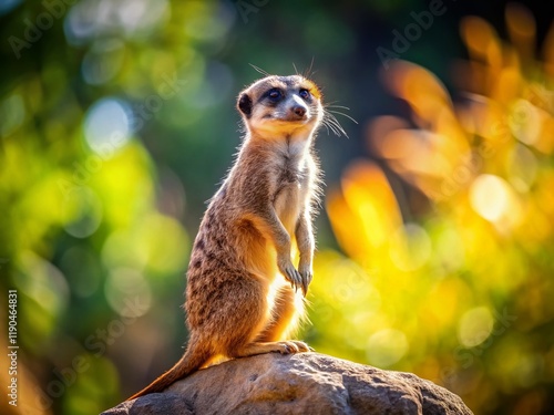 Wallpaper Mural Adorable Meerkat on Rock, Sunny Day Wildlife Photography Torontodigital.ca
