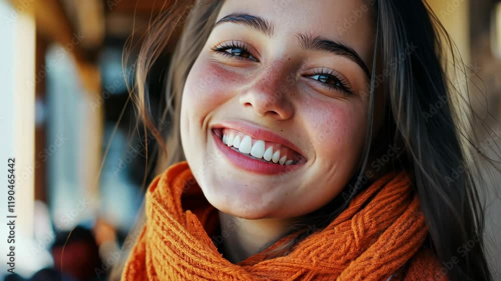 The Smiling Woman in Scarf The Smiling Woman in Scarf