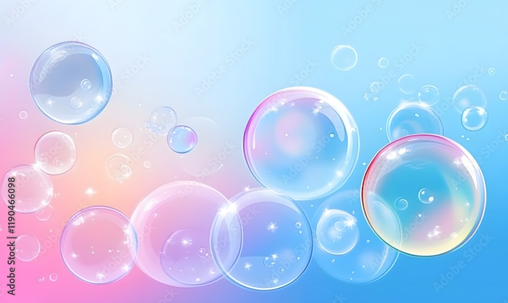 Rainbow soap bubbles on bright colorful background close up, Generative Ai Rainbow soap bubbles on bright colorful background close up, Generative Ai