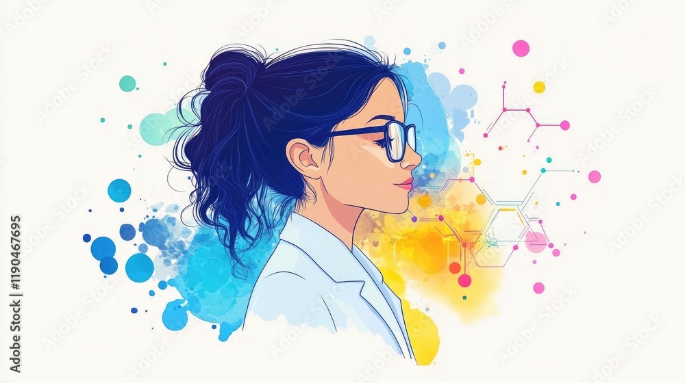 International Day of Women and Girls in Science text frame for event promotion, celebrated on February 11. International Day of Women and Girls in Science text frame for event promotion, celebrated on February 11.