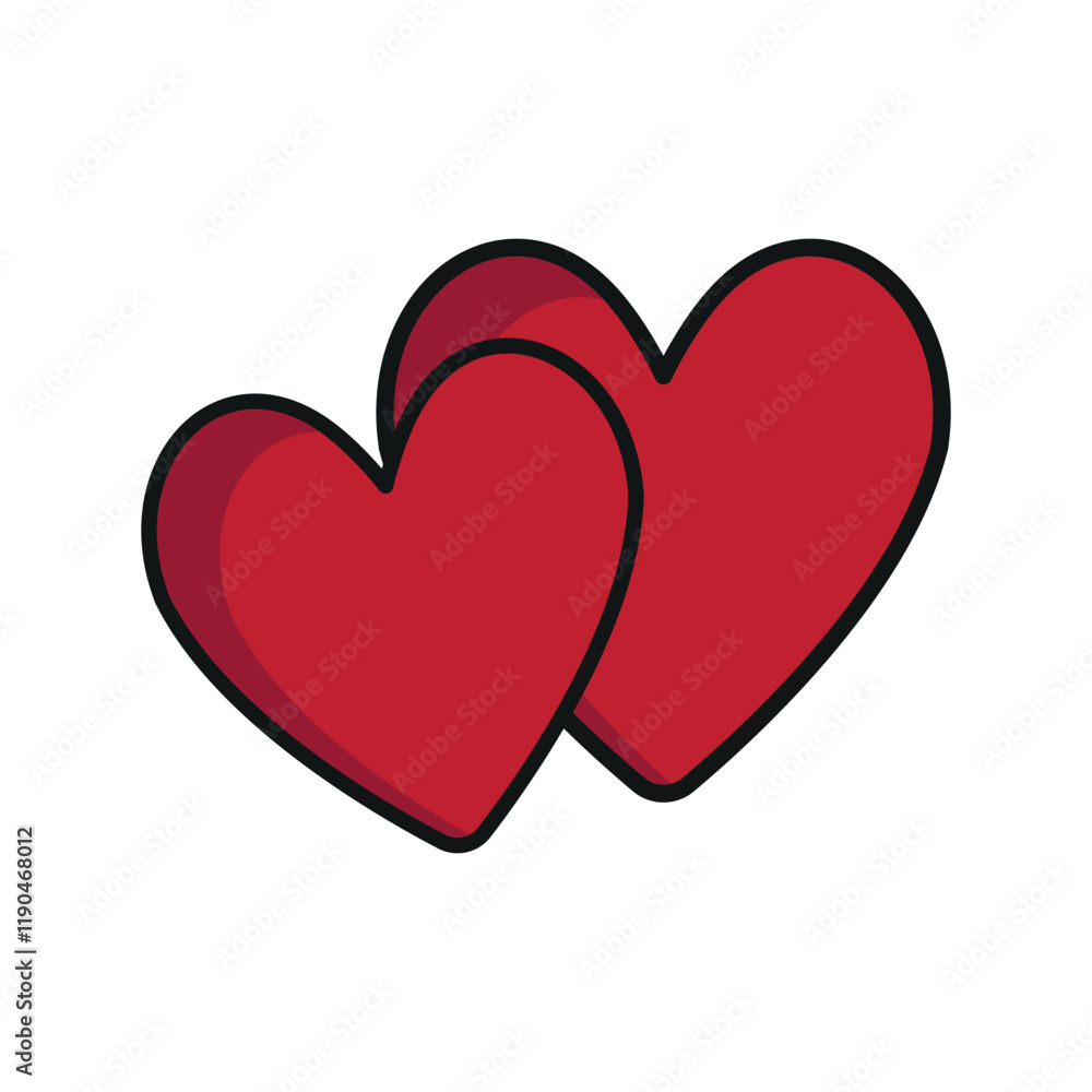 Love heart form shape icon featuring a modern and minimalist look, ideal for adding a contemporary touch to love, lifestyle, or social media-themed designs Love heart form shape icon featuring a modern and minimalist look, ideal for adding a contemporary touch to love, lifestyle, or social media-themed designs